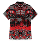 ANZAC Day St George Illawarra Dragons Family Matching Puletasi and Hawaiian Shirt Military Memorial Aboriginal Indigenous Art