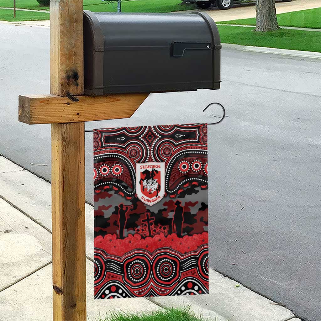 ANZAC Day St George Illawarra Dragons Garden Flag Military Memorial Aboriginal Indigenous Art
