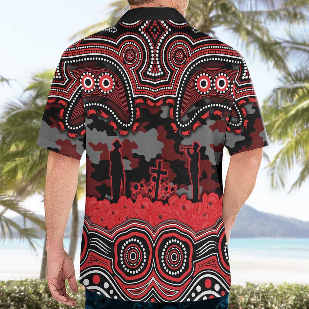ANZAC Day St George Illawarra Dragons Hawaiian Shirt Military Memorial Aboriginal Indigenous Art