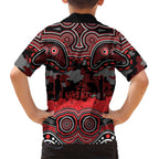 ANZAC Day St George Illawarra Dragons Hawaiian Shirt Military Memorial Aboriginal Indigenous Art