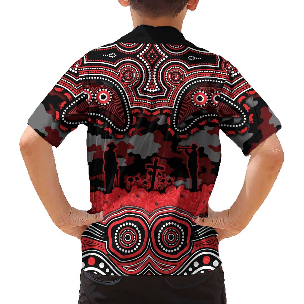 ANZAC Day St George Illawarra Dragons Hawaiian Shirt Military Memorial Aboriginal Indigenous Art