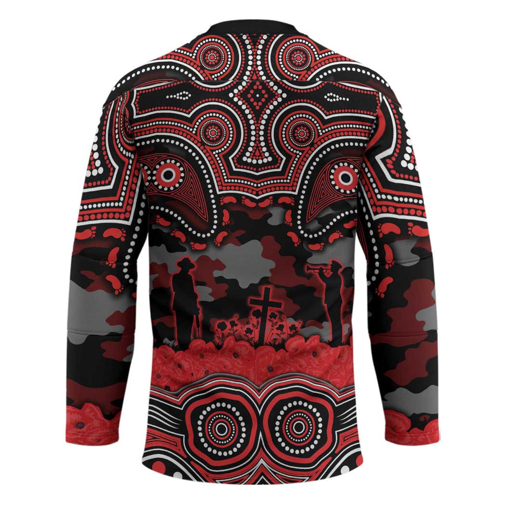 ANZAC Day St George Illawarra Dragons Hockey Jersey Military Memorial Aboriginal Indigenous Art