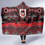 ANZAC Day St George Illawarra Dragons Hooded Blanket Military Memorial Aboriginal Indigenous Art