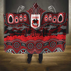 ANZAC Day St George Illawarra Dragons Hooded Blanket Military Memorial Aboriginal Indigenous Art