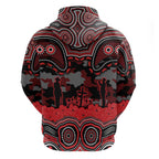 ANZAC Day St George Illawarra Dragons Hoodie Military Memorial Aboriginal Indigenous Art