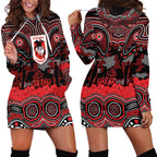 ANZAC Day St George Illawarra Dragons Hoodie Dress Military Memorial Aboriginal Indigenous Art