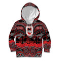 ANZAC Day St George Illawarra Dragons Kid Hoodie Military Memorial Aboriginal Indigenous Art