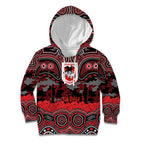 ANZAC Day St George Illawarra Dragons Kid Hoodie Military Memorial Aboriginal Indigenous Art