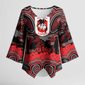 ANZAC Day St George Illawarra Dragons Kimono Sleeve Blouse Military Memorial Aboriginal Indigenous Art