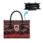 ANZAC Day St George Illawarra Dragons Leather Bag Military Memorial Aboriginal Indigenous Art