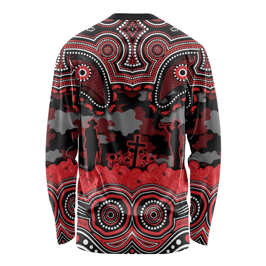 ANZAC Day St George Illawarra Dragons Long Sleeve Shirt Military Memorial Aboriginal Indigenous Art