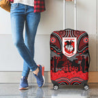 ANZAC Day St George Illawarra Dragons Luggage Cover Military Memorial Aboriginal Indigenous Art