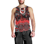 ANZAC Day St George Illawarra Dragons Men Tank Top Military Memorial Aboriginal Indigenous Art