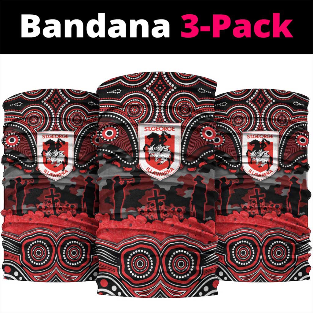 ANZAC Day St George Illawarra Dragons Neck Gaiter Military Memorial Aboriginal Indigenous Art