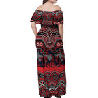 ANZAC Day St George Illawarra Dragons Off Shoulder Maxi Dress Military Memorial Aboriginal Indigenous Art