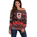 ANZAC Day St George Illawarra Dragons Off Shoulder Sweater Military Memorial Aboriginal Indigenous Art