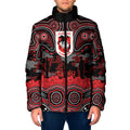 ANZAC Day St George Illawarra Dragons Padded Jacket Military Memorial Aboriginal Indigenous Art