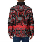ANZAC Day St George Illawarra Dragons Padded Jacket Military Memorial Aboriginal Indigenous Art