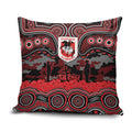 ANZAC Day St George Illawarra Dragons Pillow Cover Military Memorial Aboriginal Indigenous Art