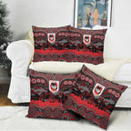ANZAC Day St George Illawarra Dragons Pillow Cover Military Memorial Aboriginal Indigenous Art