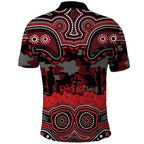 ANZAC Day St George Illawarra Dragons Polo Shirt Military Memorial Aboriginal Indigenous Art