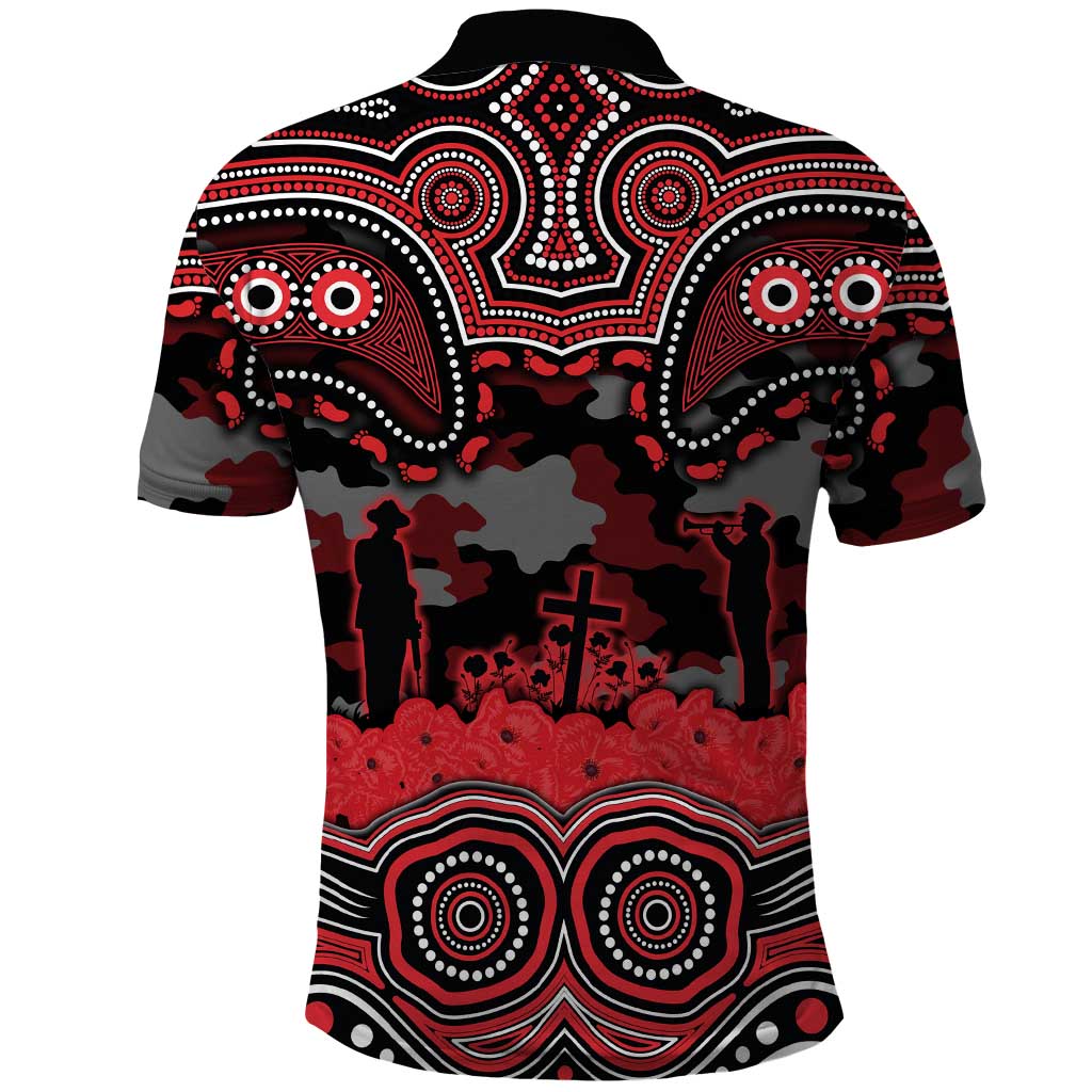 ANZAC Day St George Illawarra Dragons Polo Shirt Military Memorial Aboriginal Indigenous Art