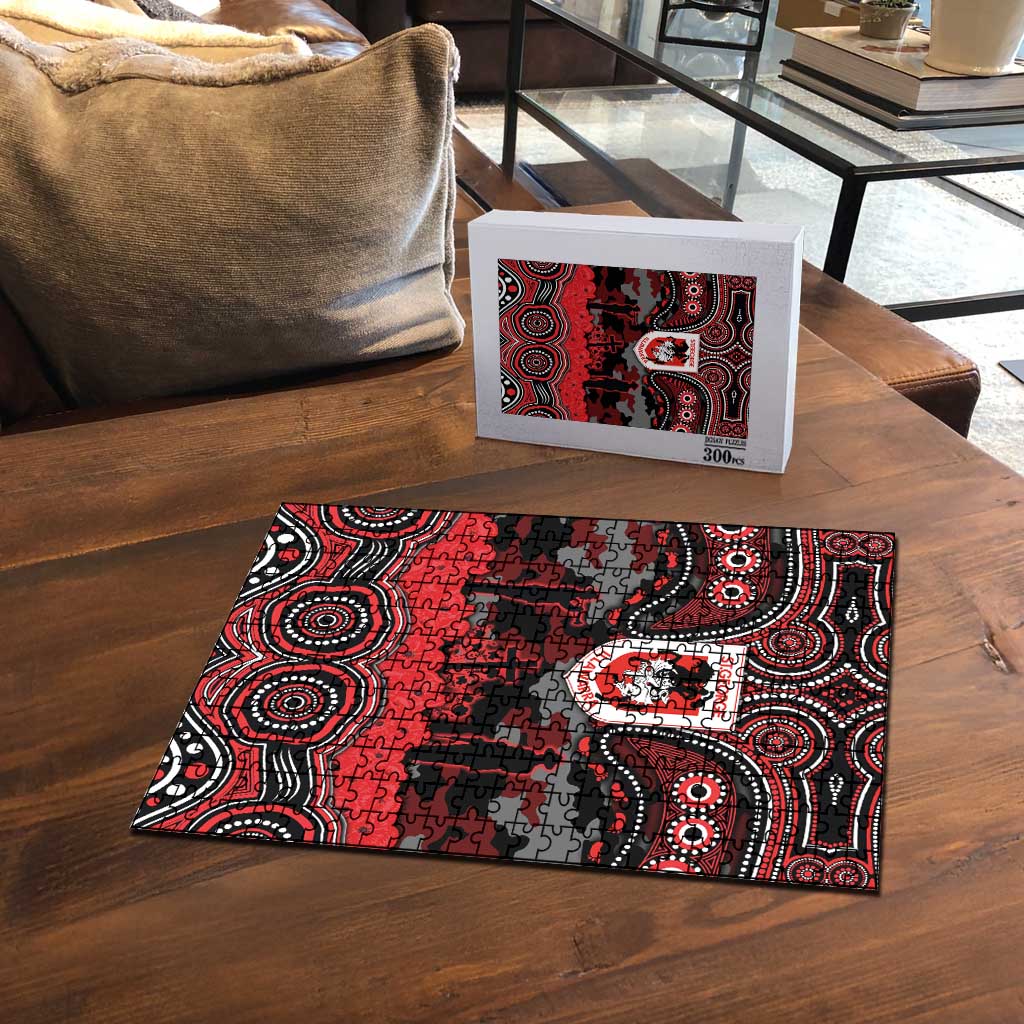 ANZAC Day St George Illawarra Dragons Puzzle Military Memorial Aboriginal Indigenous Art