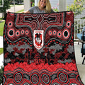 ANZAC Day St George Illawarra Dragons Quilt Military Memorial Aboriginal Indigenous Art