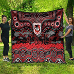 ANZAC Day St George Illawarra Dragons Quilt Military Memorial Aboriginal Indigenous Art