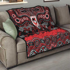 ANZAC Day St George Illawarra Dragons Quilt Military Memorial Aboriginal Indigenous Art