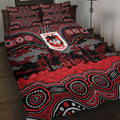 ANZAC Day St George Illawarra Dragons Quilt Bed Set Military Memorial Aboriginal Indigenous Art