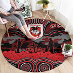 ANZAC Day St George Illawarra Dragons Round Carpet Military Memorial Aboriginal Indigenous Art
