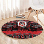 ANZAC Day St George Illawarra Dragons Round Carpet Military Memorial Aboriginal Indigenous Art