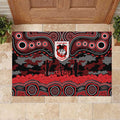 ANZAC Day St George Illawarra Dragons Rubber Doormat Military Memorial Aboriginal Indigenous Art