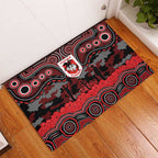 ANZAC Day St George Illawarra Dragons Rubber Doormat Military Memorial Aboriginal Indigenous Art