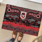 ANZAC Day St George Illawarra Dragons Rubber Doormat Military Memorial Aboriginal Indigenous Art