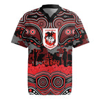 ANZAC Day St George Illawarra Dragons Rugby Jersey Military Memorial Aboriginal Indigenous Art