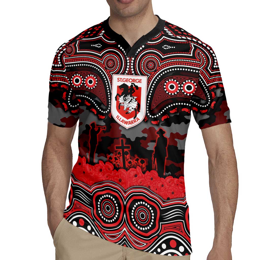 ANZAC Day St George Illawarra Dragons Rugby Jersey Military Memorial Aboriginal Indigenous Art