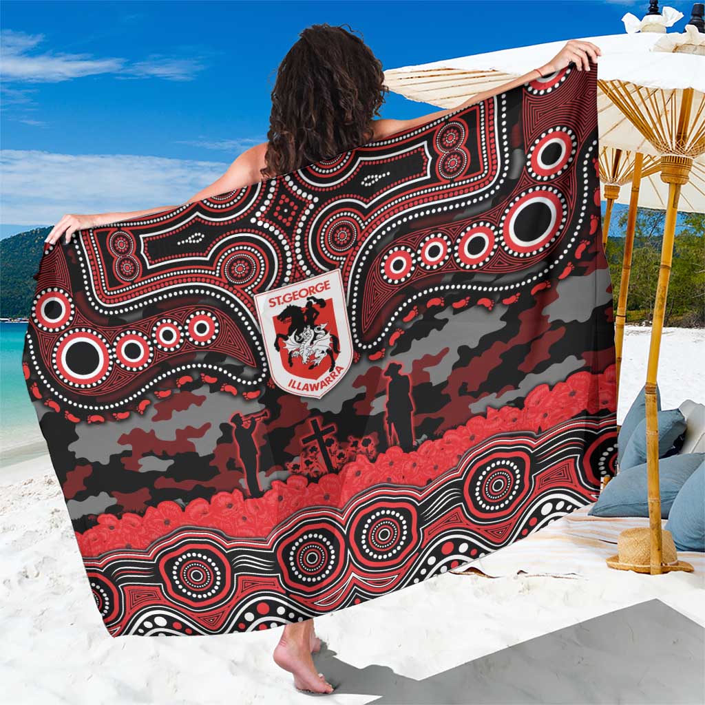 ANZAC Day St George Illawarra Dragons Sarong Military Memorial Aboriginal Indigenous Art