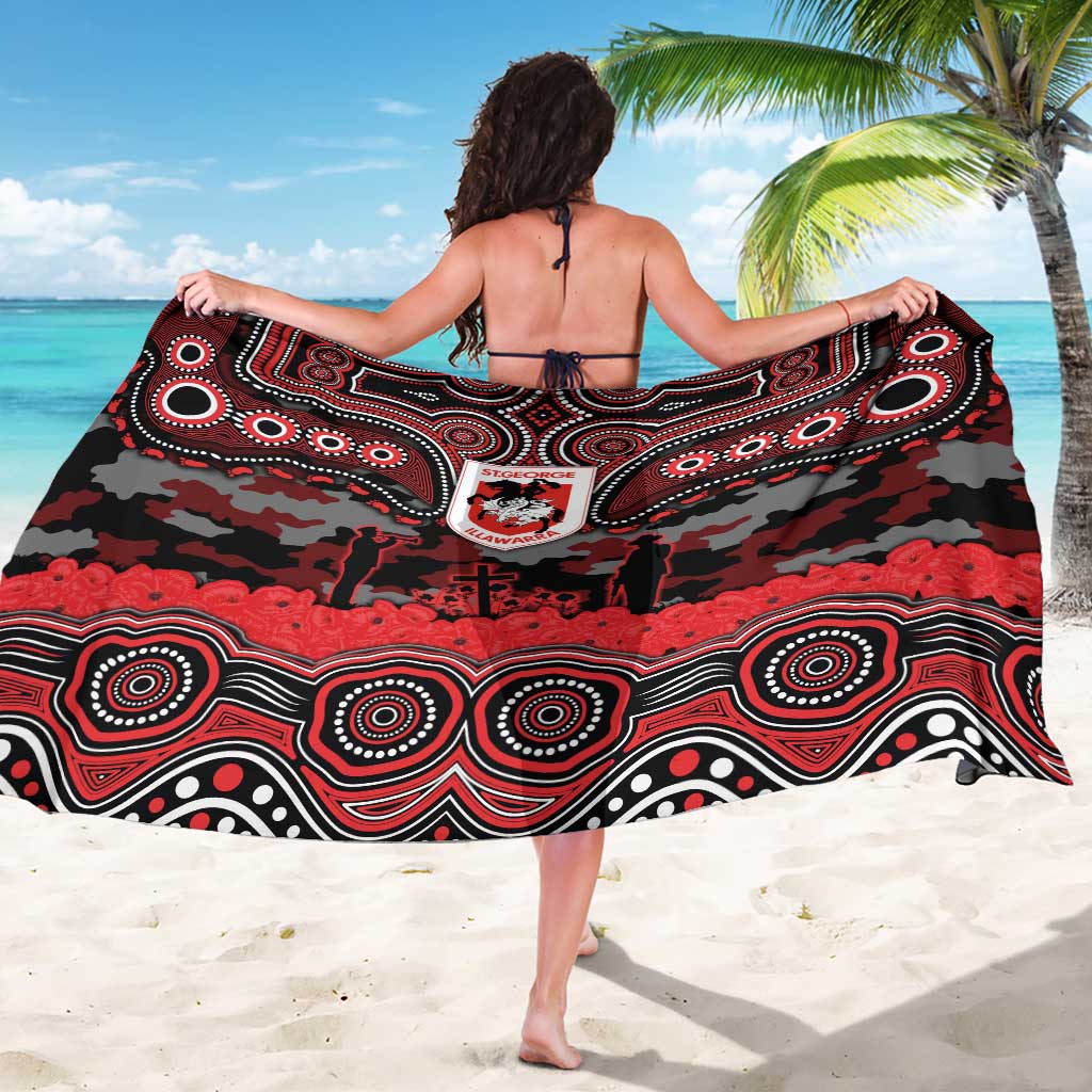 ANZAC Day St George Illawarra Dragons Sarong Military Memorial Aboriginal Indigenous Art