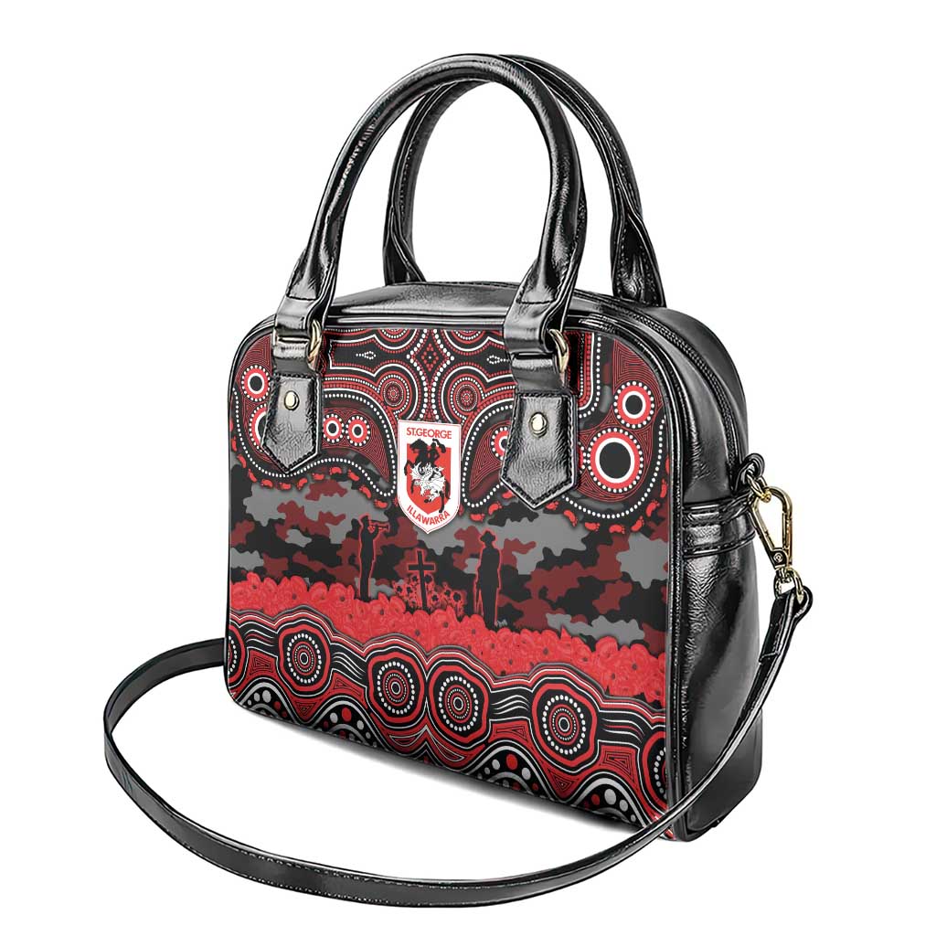 ANZAC Day St George Illawarra Dragons Shoulder Handbag Military Memorial Aboriginal Indigenous Art