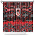 ANZAC Day St George Illawarra Dragons Shower Curtain Military Memorial Aboriginal Indigenous Art