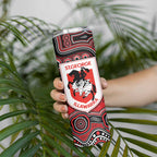 ANZAC Day St George Illawarra Dragons Skinny Tumbler Military Memorial Aboriginal Indigenous Art