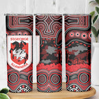 ANZAC Day St George Illawarra Dragons Skinny Tumbler Military Memorial Aboriginal Indigenous Art