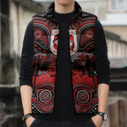 ANZAC Day St George Illawarra Dragons Sleeveless Puffer Jacket Military Memorial Aboriginal Indigenous Art