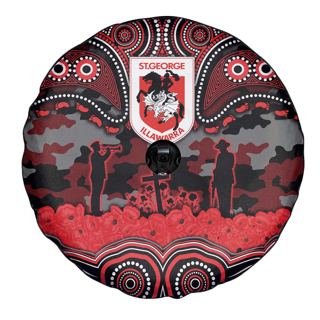 ANZAC Day St George Illawarra Dragons Spare Tire Cover Military Memorial Aboriginal Indigenous Art