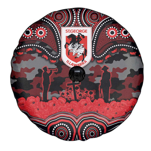 ANZAC Day St George Illawarra Dragons Spare Tire Cover Military Memorial Aboriginal Indigenous Art