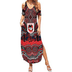 ANZAC Day St George Illawarra Dragons Summer Maxi Dress Military Memorial Aboriginal Indigenous Art