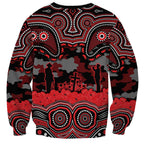 ANZAC Day St George Illawarra Dragons Sweatshirt Military Memorial Aboriginal Indigenous Art