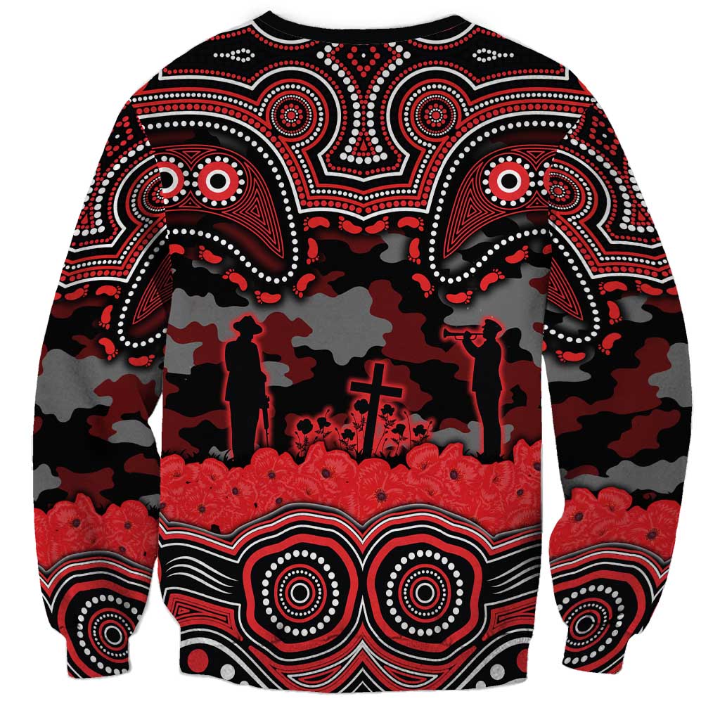 ANZAC Day St George Illawarra Dragons Sweatshirt Military Memorial Aboriginal Indigenous Art
